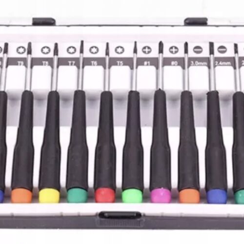 WKRĘTAKI PRECYZYJNE TORX 12 SZT + ETUI ŚRUBOKRĘTY