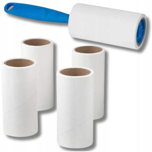 ROLKA WAŁEK DO CZYSZCZENIA UBRAŃ Z SIERŚCI + 4 x WKŁADY ZAPASOWE ZAPAS