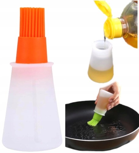 PĘDZELEK SILIKONOWY Z DOZOWNIKIEM DO OLEJU DO MIĘS