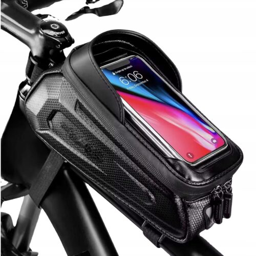 SAKWA ROWEROWA TORBA NA RAMĘ PANCERNA Z POKROWCEM NA TELEFON MOCNA ETUI